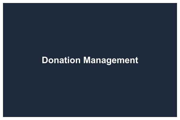 Donation Management Platform